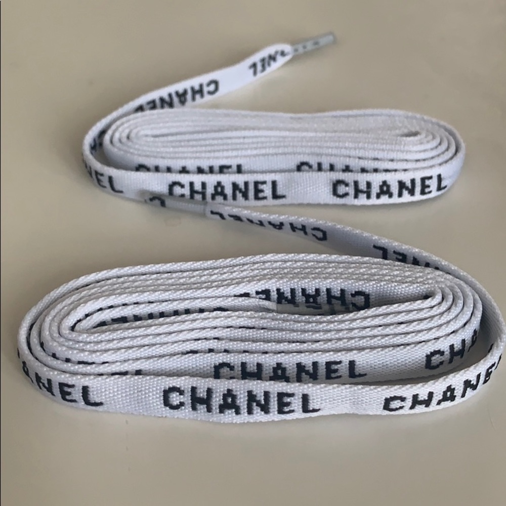 COPY - Authentic Chanel White Cotton Shoelaces